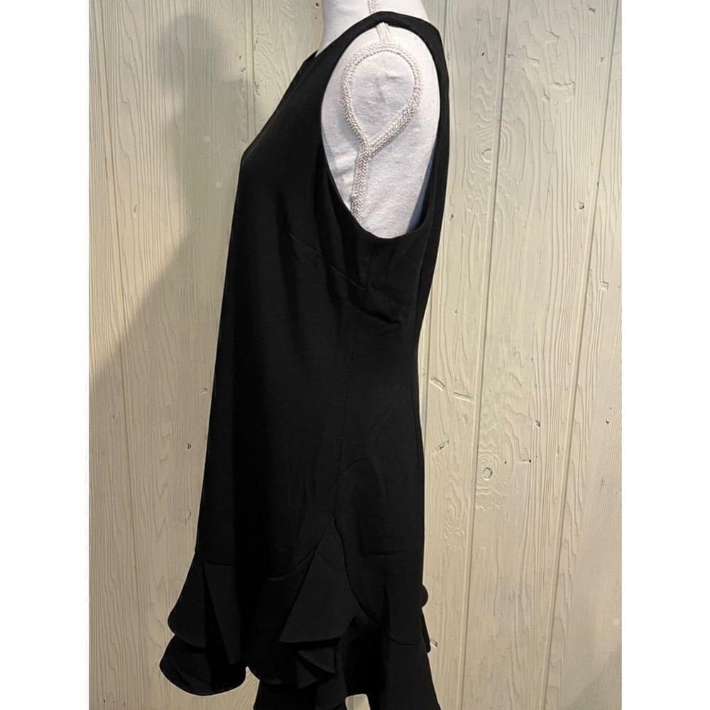 Women's Chelsea28 Black Ruffle Hem Dress Size 14 - Picture 4 of 10